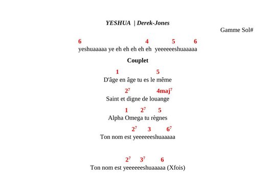 Première page de Yeshua